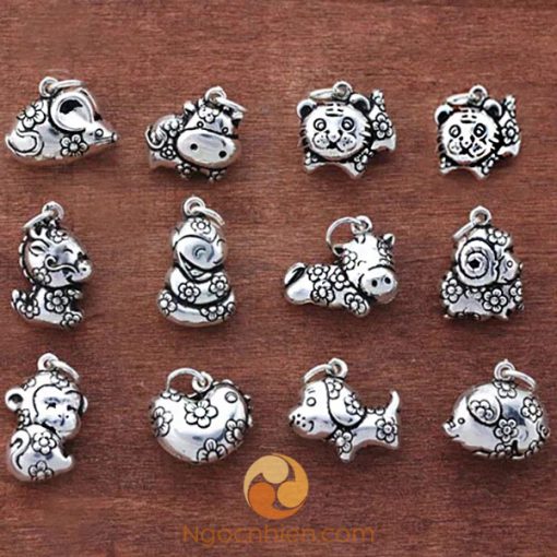 charm bạc 12 con giáp