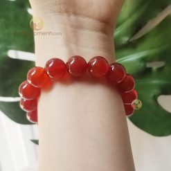 Vòng Tay Đá Agate Đỏ 12 ly