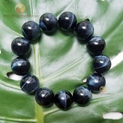 Vòng Tay Đá Mắt Hổ Xanh Đen (Đá mắt chim ưng) 16 ly - Vòng tay phong thủy