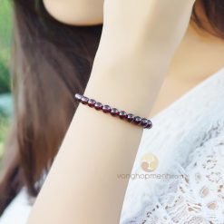 Vòng Tay Ngọc Hồng Lựu (Garnet) 6 ly