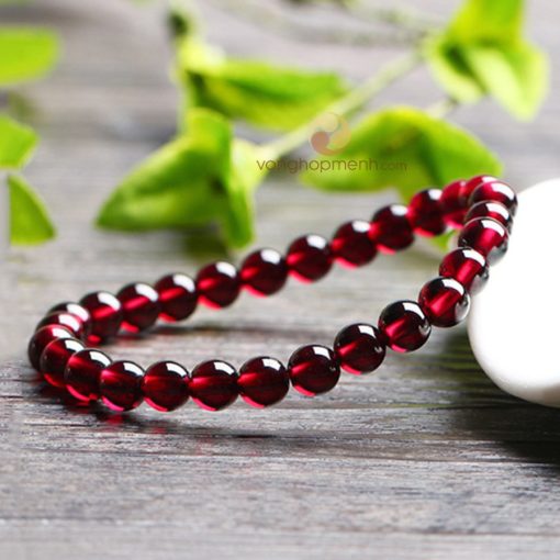 Vòng Tay Đá Ngọc Hồng Lựu (Garnet) 6 ly