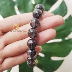 Vòng Đá Thạch Anh Tóc Đen 12 ly, chuẩn 5A