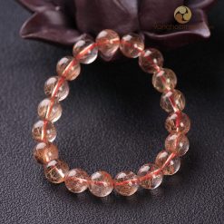 Vòng Tay Đá Thạch Anh Tóc Đỏ (Nhiều tóc) 10 ly