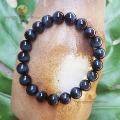 Vòng Tay Đá Mắt Hổ Xanh Đen (Đá mắt chim ưng) 8 ly - Vòng tay phong thủy