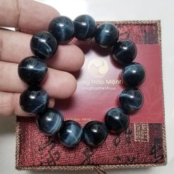 Vòng Tay Đá Mắt Hổ Xanh Đen (Đá mắt chim ưng) 18 ly