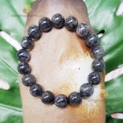 Vòng Tay Đá Thạch Anh Tóc Đen 10 ly, chuẩn 3A - vòng tay phong thủy