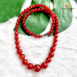 Vòng cổ đá mã não đỏ - vòng phong thủy