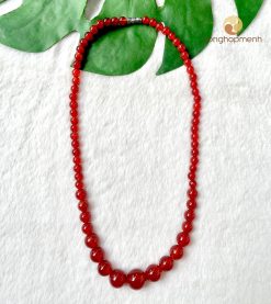 Vòng cổ đá mã não đỏ - vòng cổ phong thủy