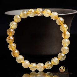 Vòng Tay Đá Thạch Anh Tóc Vàng 6 ly, 4A