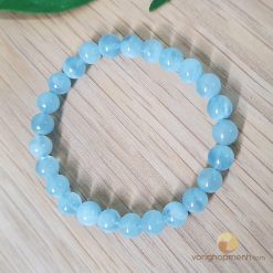 Vòng tay Aquamarine 6 ly - vòng phong thủy cho nữ mệnh Mộc và mệnh Thủy