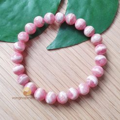 Vòng Đá Đào Hoa 8 ly - vòng phong thủy cho nữ mệnh Hỏa