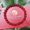 Vòng Tay Đá Mã Não Đỏ 6 ly - vòng phong thủy cho nữ mệnh Thổ