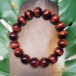 Vòng Tay Đá Mắt Hổ Đỏ Nâu 10 ly - vòng phong thủy