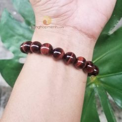 Vong tay da mat ho nau do 10 ly cho nam