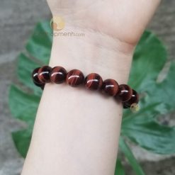 Vong tay da mat ho nau do 10 ly cho nu