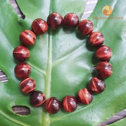 Vòng Đá Mắt Hổ Đỏ Nâu 12 ly