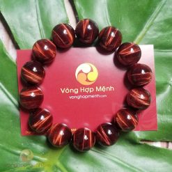 Vòng Đá Mắt Hổ Nâu Đỏ 14 ly - Vòng phong thủy