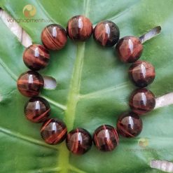 Vòng Mắt Hổ Đỏ Nâu 16 ly - vòng đá phong thủy