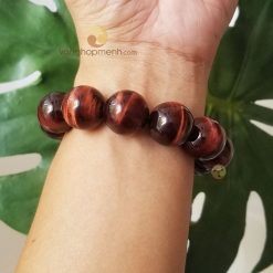 Vòng Đá Mắt Hổ Đỏ Nâu 18 ly - vòng phong thủy