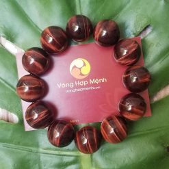 Vòng Mắt Hổ Đỏ Nâu 18 ly - vòng đá phong thủy