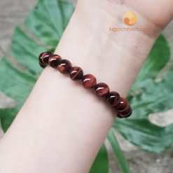 Vòng Tay Đá Mắt Hổ Đỏ Nâu 8 ly - vòng tay phong thủy cho nữ mệnh hỏa và mệnh thổ