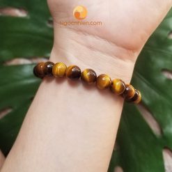 Vòng Đá Mắt Hổ Nâu Vàng 8 ly - vòng tay phong thủy