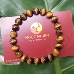 Vòng Đá Mắt Hổ Nâu Vàng 8 ly - vòng phong thủy ngocnhien