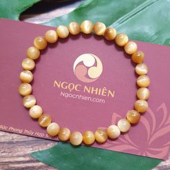 Vòng Đá Mắt Hổ Vàng 6 ly - vòng tay phong thủy ngocnhien