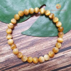Vòng Mắt Hổ Vàng 6 ly - vòng tay phong thủy ngọc nhiên