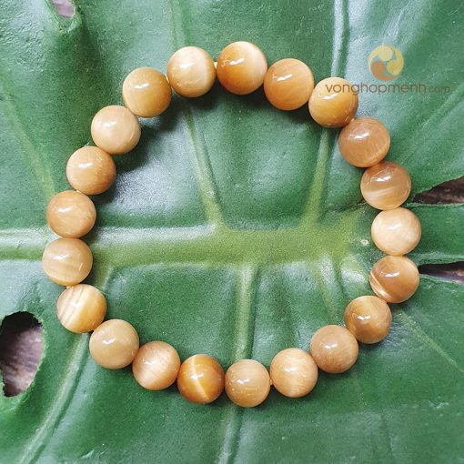 Vòng Tay Đá Mắt Hổ Vàng 8 ly - vòng phong thủy
