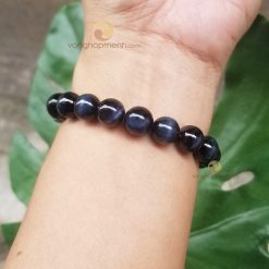 Vòng đá mắt hổ xanh đen 10 ly - Vòng tay phong thủy