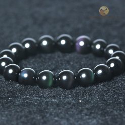 Vòng Đá Núi Lửa Obsidian Đa Sắc 10 ly - Vòng tay phong thủy