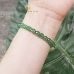 Vòng Tay Đá Thạch Anh Dâu Tây Xanh 6 ly - vòng phong thủy