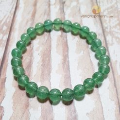 Vòng Tay Đá Thạch Anh Dâu Tây Xanh 8 ly - vòng phong thủy cho nữ mệnh hỏa