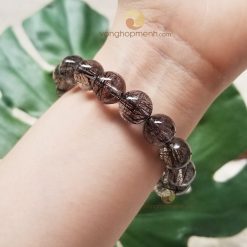 Vòng Thạch Anh Tóc Đen 12 ly, 6A - vòng phong thủy
