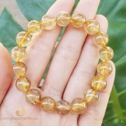 Vòng Tay Đá Thạch Anh Tóc Vàng 10 ly, chuẩn 4A - vòng phong thủy