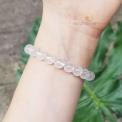 Vòng Đá Thạch Anh Ưu Linh Trắng 8 ly - vòng tay phong thủy
