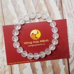 Vòng Thạch Anh Ưu Linh Trắng 8 ly - vonghopmenh