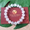 Vòng Tay Đá Thạch Anh Ưu Linh Trắng 9 ly - vòng hợp mệnh vòng phong thủy