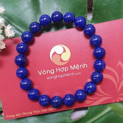 Vòng Đá Thanh Kim Lapis Lazuli 8 ly - vòng tay phong thủy cho nữ mệnh Mộc