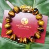 Vòng Tay Đá Mắt Hổ Vàng Nâu 12 ly mix Tỳ Hưu Bạc mạ Vàng - vòng phong thủy ngocnhien