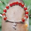 Vòng Tay Đá mã não đỏ 8 ly mix charm bạc Hồ ly - vòng đá phong thủy ngocnhien