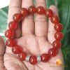 Vòng Đá Mã Não Đỏ 12 ly mix charm bạc chữ Vạn - vòng tay phong thủy cho nam mệnh thổ